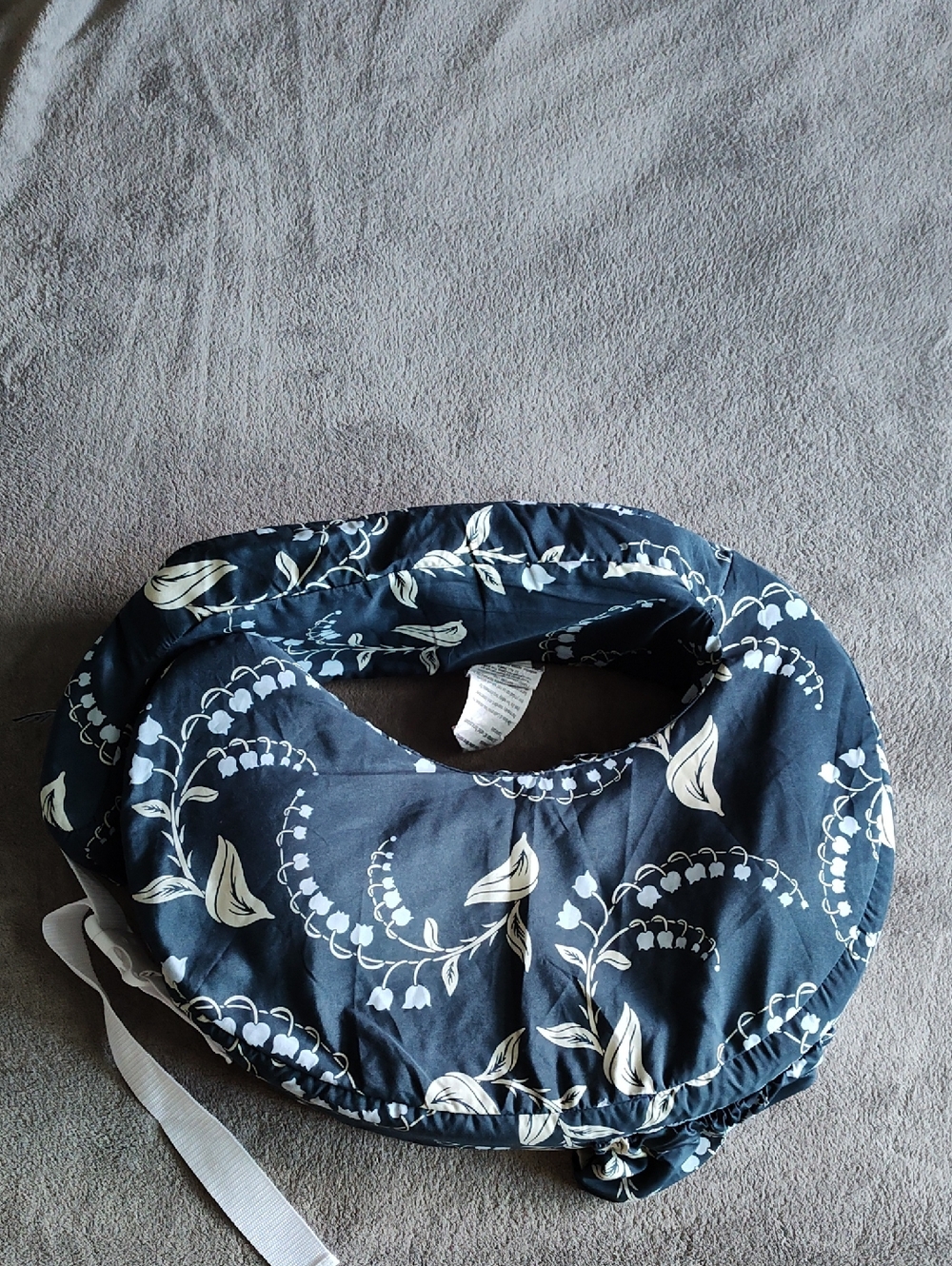 My Brest Friend Nursing Pillow Cover Navy Floral Print